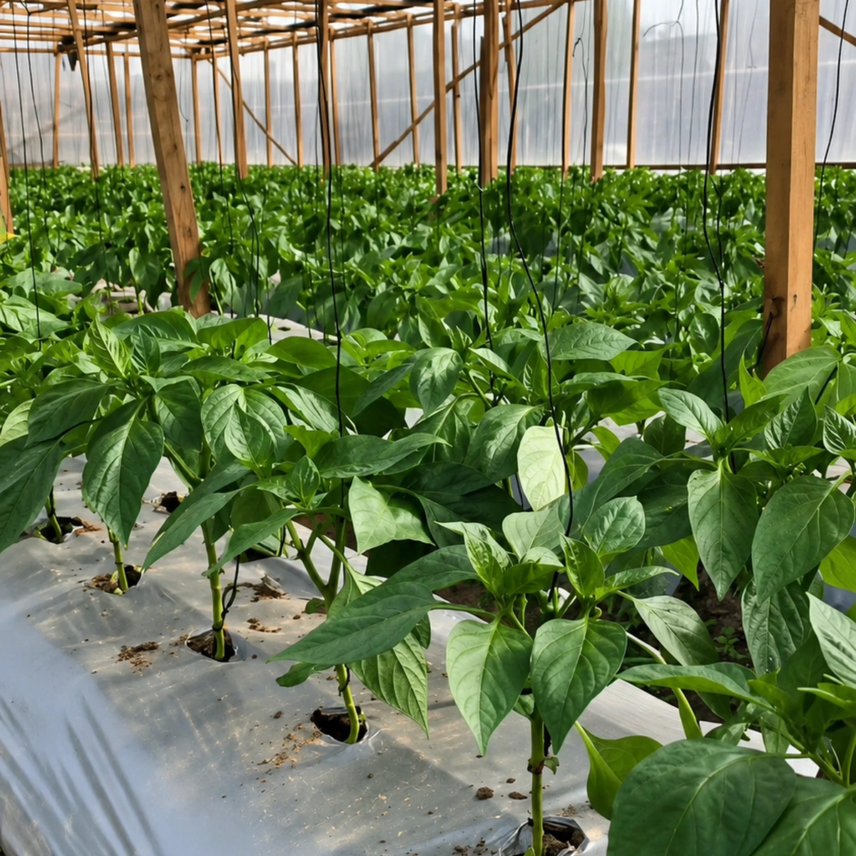 Greenhouse 1 habanero pepper production at AV FARMS LIMITED