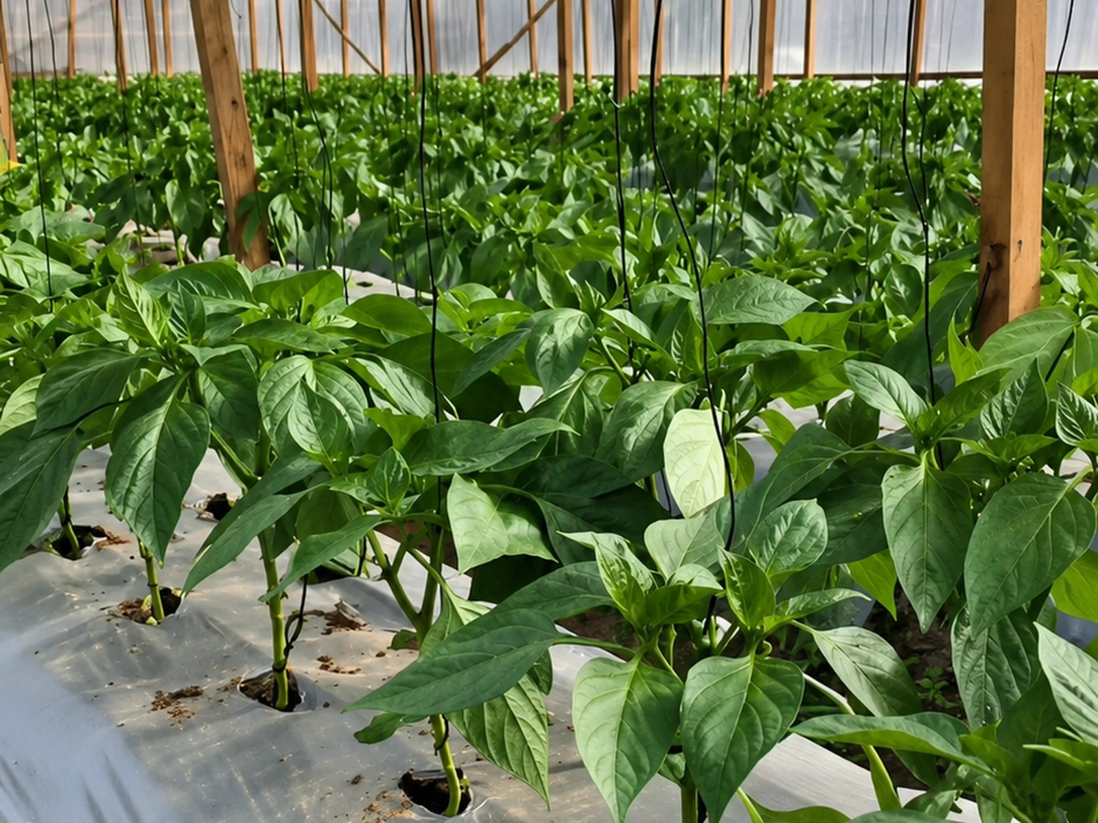 Greenhouse 1 habanero pepper production at AV FARMS LIMITED