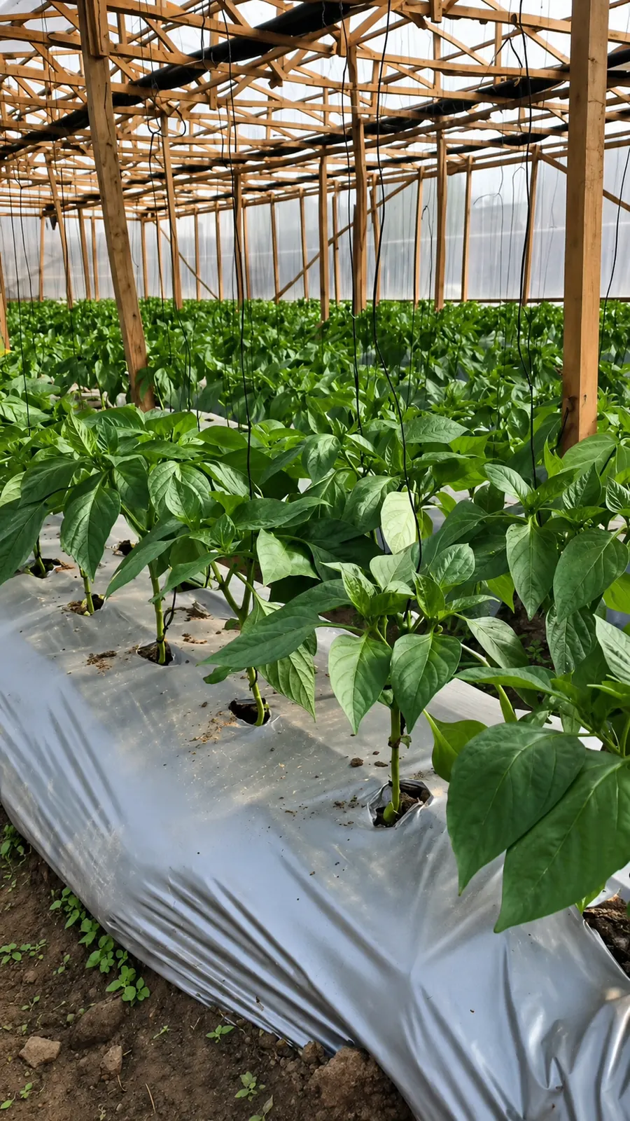 Greenhouse 1 habanero pepper production at AV FARMS LIMITED