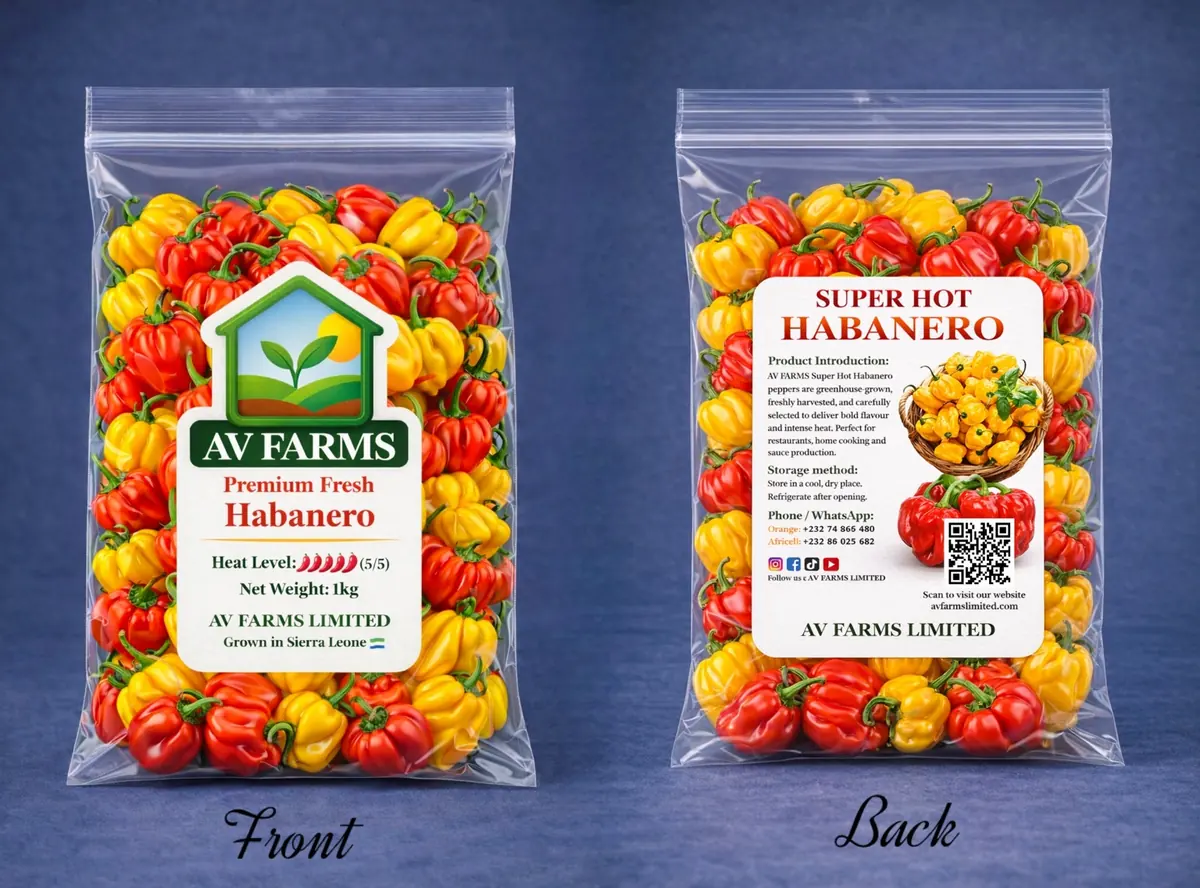 AV FARMS LIMITED premium product packaging